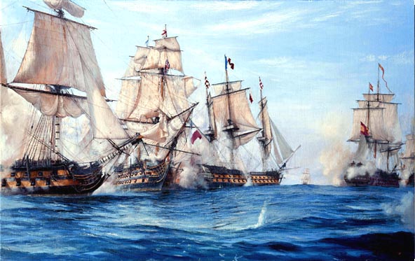 The Battle at Trafalgar- British dominance on the high seas enabled them to establish themselves worldwide.